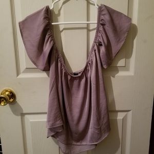 Lilic/Light Pink Off the Shoulder Top